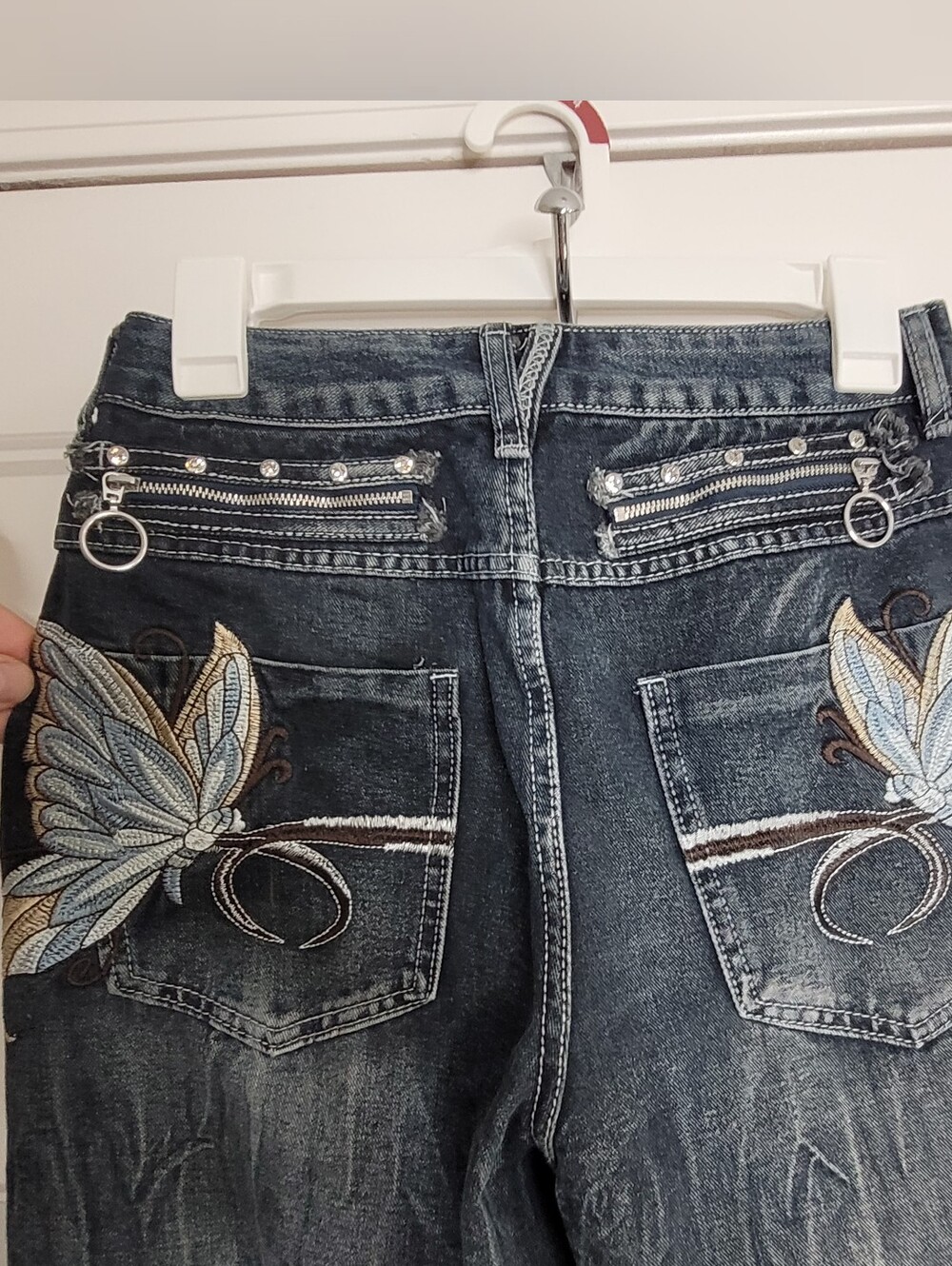 NWT ROMWE Y2K vintage style-washed wide-leg jeans